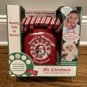 Mr. Christmas Santa's Magical Telephone Red & White Interactive Toy Phone